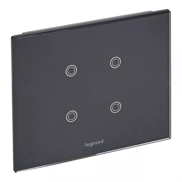 legrand-commande filaire tactile bus knx c�liane avec 4 touches - verre piano (067574)
