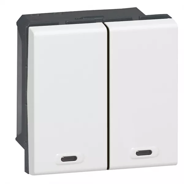 legrand-commande mosaic pour lumi�re ou volets myhome_up 2 sorties - blanc (078473)
