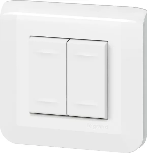 legrand-commande radio bus knx mosaic 1 touche /2 entr�es ou 2 touches/4 entr�es - blanc (078461l)