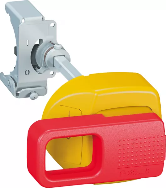 legrand-commande rotative d�port�e dx� avec poign�e jaune et rouge (406320)