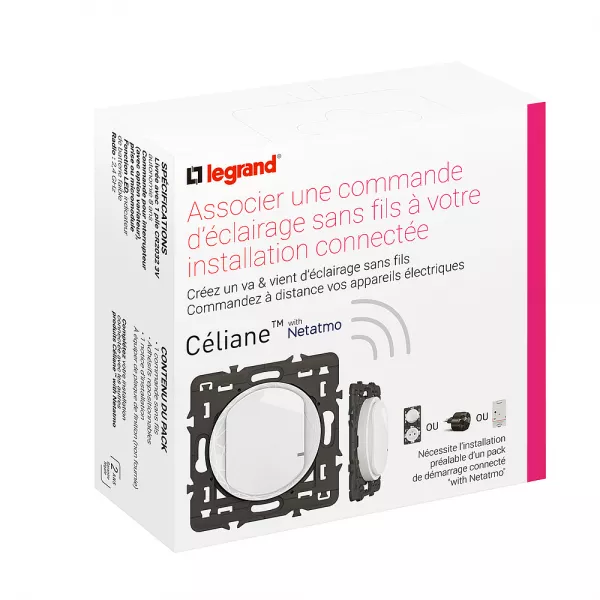legrand-commande simple sans fils c�liane with netatmo - blanc (cb0402)