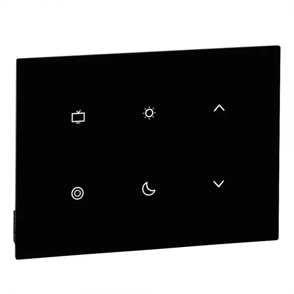 legrand-commande tactile 4 sc�narios et ouvrants pour chambre d\'h�tel - noir (048774)