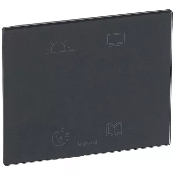 legrand-commande tactile c�liane 4 sc�narios pour h�tel - verre graphite (067295)