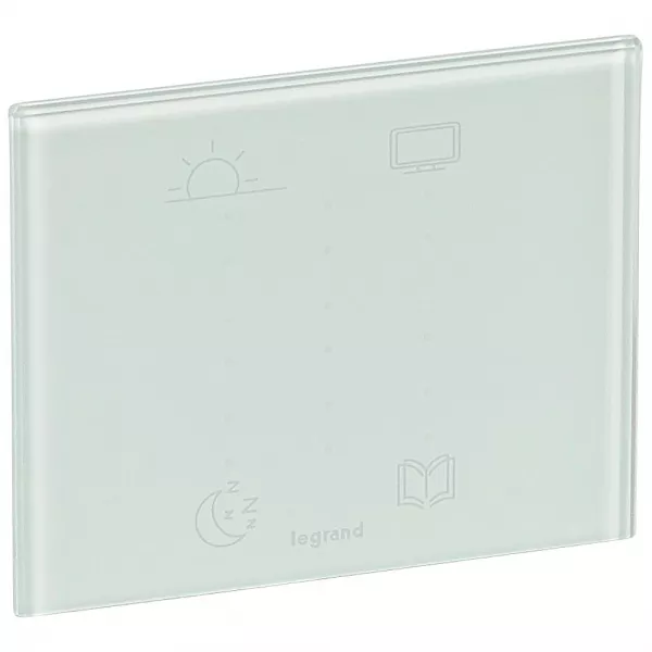 legrand-commande tactile c�liane 4 sc�narios pour h�tel - verre kaolin (067293)