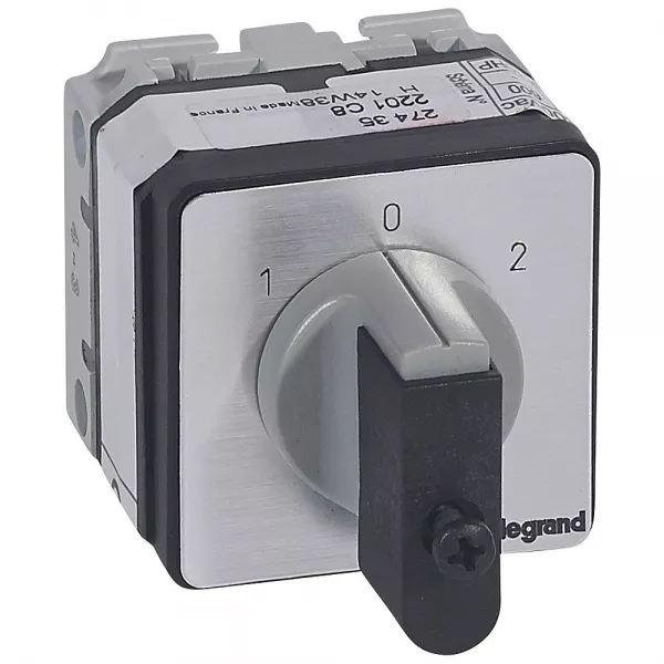 legrand-commutateur - inverseur avec arr�t 45� - pr 17 - 1p - 2 contacts - fixation vis (027435)