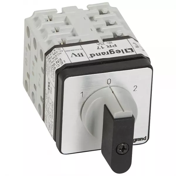 legrand-commutateur - inverseur avec arr�t 45� - pr 17 - 3p - 6 contacts - fixation vis (027437)