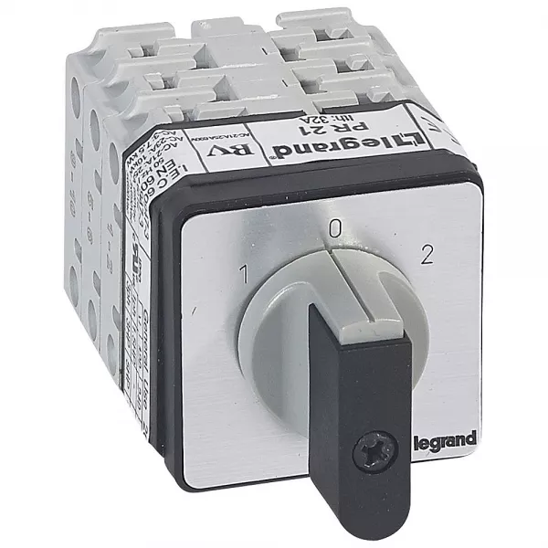 legrand-commutateur - inverseur avec arr�t 45� - pr 21 - 3p - 6 contacts - fixation vis (027442)