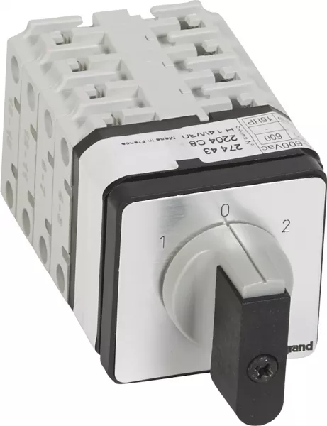 legrand-commutateur - inverseur avec arr�t 45� - pr 21 - 4p - 8 contacts - fixation vis (027443)