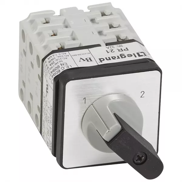 legrand-commutateur - inverseur sans arr�t - pr 21 - 3p - 6 contacts - fixation vis (027472)
