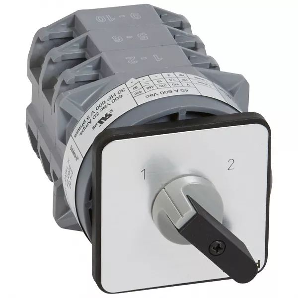 legrand-commutateur - inverseur sans arr�t - pr 40 - 3p - 6 contacts - fixation vis (027482)