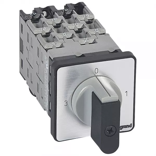 legrand-commutateur 3 directions avec arr�t - pr 12 - 3p - 9 contacts - fixation vis (027504)