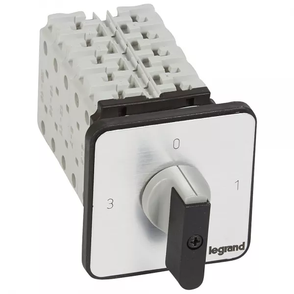 legrand-commutateur 3 directions avec arr�t - pr 26 - 3p - 9 contacts - fixation vis (027505)