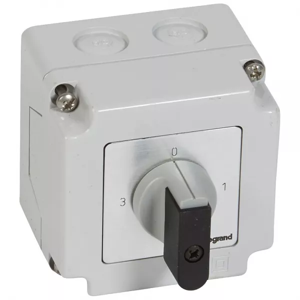 legrand-commutateur � cames 3 directions position arr�t pr12 1p 3 contacts -76x76mm (027767)