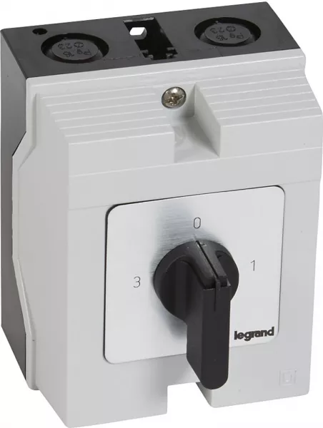 legrand-commutateur � cames 3 directions position arr�t pr12 2p 6 contacts -96x120mm (027769)