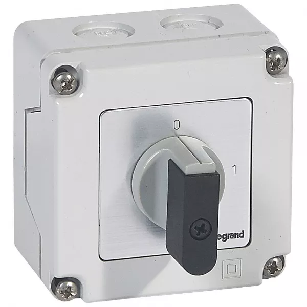 legrand-commutateur � cames inter marche/arr�t pr12 - 1p - 1 contact - bo�tier 76x76mm (027710)
