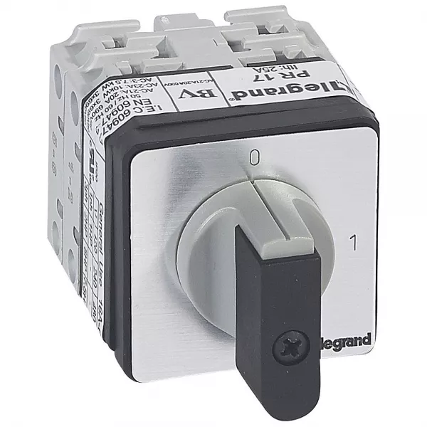 legrand-commutateur � cames inter marche/arr�t pr17 4p 4 contacts fixation vis sur porte (027408)