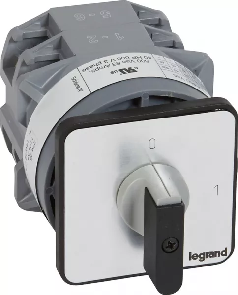legrand-commutateur � cames inter marche/arr�t pr63 4p 4 contacts fixation vis sur porte (027428)