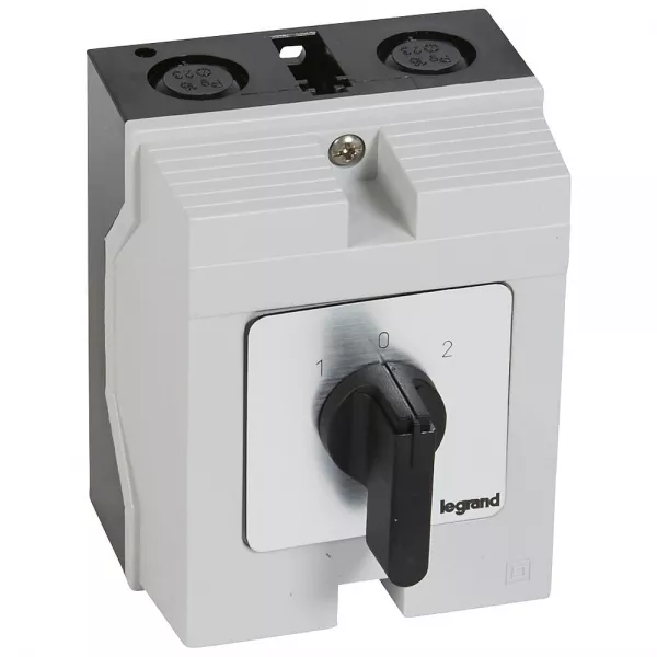 legrand-commutateur � cames inverseur - arr�t 45� pr12 -1p -2 contacts -bo�tier 96x120mm (027725)