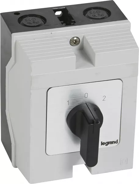 legrand-commutateur � cames inverseur - arr�t 45� pr17 -2p -4 contacts -bo�tier 96x120mm (027731)