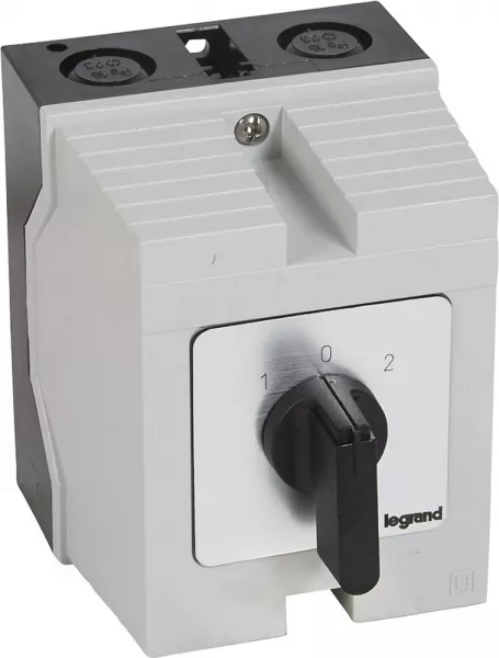 legrand-commutateur � cames inverseur - arr�t 45� pr26 -3p -6 contacts -bo�tier 96x120mm (027742)