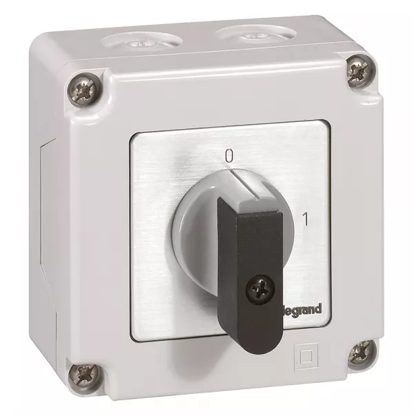 legrand-commutateur cames interrupteur marche/arr�t pr12 - 2p 2 contacts bo�tier 76x76mm (027711)