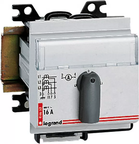 legrand-commutateur de voltm�tre modulaire triphas� 4 positions - 3 modules (004652)