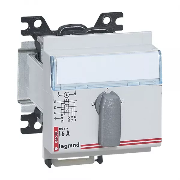legrand-commutateur de voltm�tre modulaire triphas� avec neutre 7 positions - 3 modules (004653)