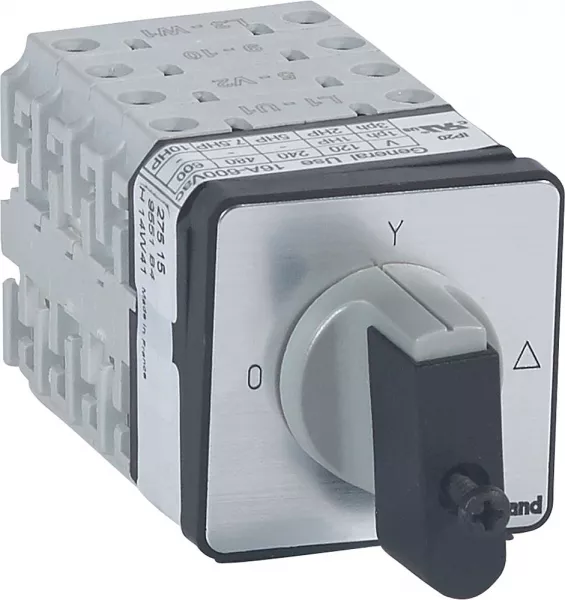 legrand-commutateur moteur 3p - d�marreur 1 vitesse - pr 17 - 8 contacts - fixation vis (027515)