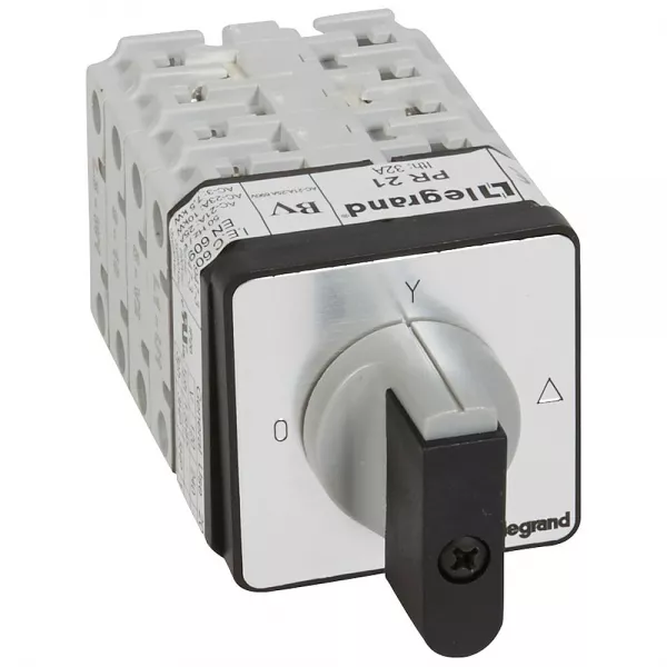legrand-commutateur moteur 3p - d�marreur 1 vitesse - pr 21 - 8 contacts - fixation vis (027519)