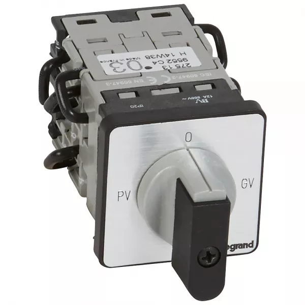 legrand-commutateur moteur 3p - d�marreur 2 vitesses - pr 12 - pv-o-gv - fixation vis (027513)