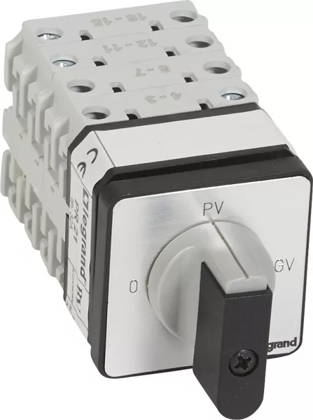 legrand-commutateur moteur 3p - d�marreur 2 vitesses - pr 21 - 0-pv-gv - fixation vis (027520)