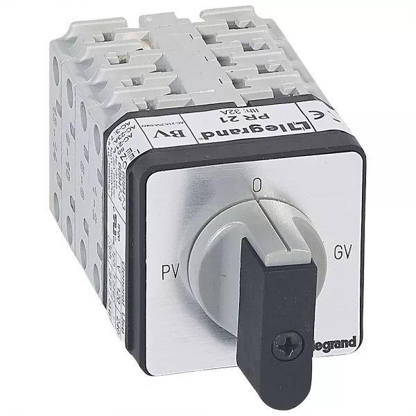 legrand-commutateur moteur 3p - d�marreur 2 vitesses - pr 21 - pv-o-gv - fixation vis (027521)