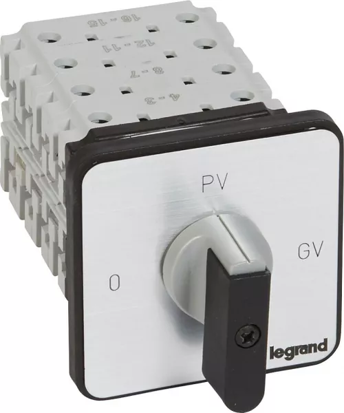 legrand-commutateur moteur 3p - d�marreur 2 vitesses - pr 26 - 0-pv-gv - fixation vis (027524)