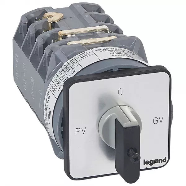 legrand-commutateur moteur 3p - d�marreur 2 vitesses - pr 40 - pv-o-gv - fixation vis (027529)