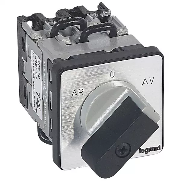 legrand-commutateur moteur 3p - inverseur 1 vitesse - pr 12 - 5 contacts - fixation vis (027510)