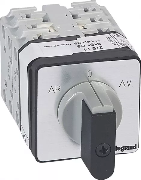 legrand-commutateur moteur 3p - inverseur 1 vitesse - pr 17 - 5 contacts - fixation vis (027514)