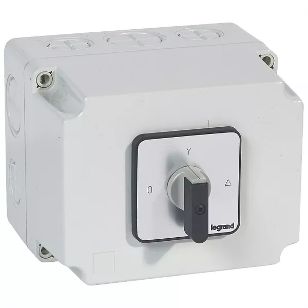 legrand-commutateur moteur triphas� - d�marreur 1 vitesse - pr 40 - 8 contacts - bo�tier (027785)