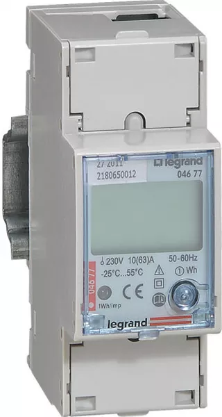 legrand-compteur 1p emdx� non mid raccordement direct 63a sortie rs485 - 2 modules din (004677)