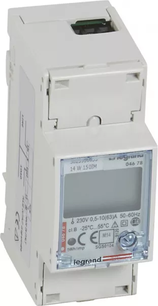 legrand-compteur monophas� emdx� mid racc direct 63a sortie impulsions - 2 modules (004678)