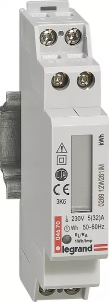 legrand-compteur monophas� emdx� non mid racc direct 32a sortie impulsions - 1 module (004670)