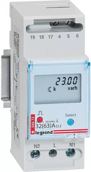 legrand-compteur monophas� emdx� non mid racc direct 63a sortie impulsions - 2 modules (004672)