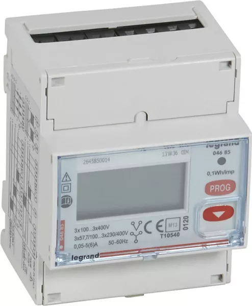 legrand-compteur triphas� emdx� mid raccordement ti 5a -4 modules - sortie � impulsions (004685)