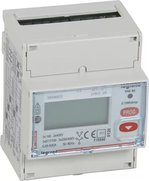 legrand-compteur triphas� emdx� mid raccordement ti 5a sortie rs485 - 4 modules din (004686)