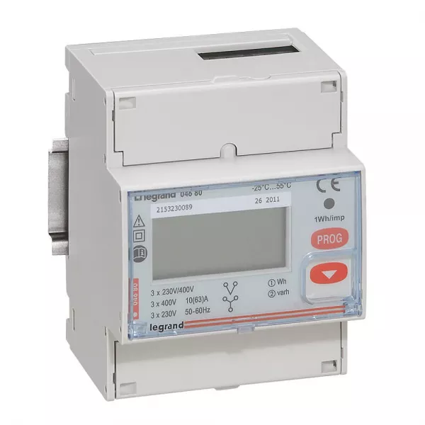 legrand-compteur triphas� emdx� non mid raccordement direct 63a - 4 modules sortie rs485 (004680)