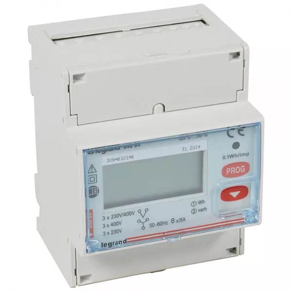 legrand-compteur triphas� emdx� non mid raccordement ti 5a sortie rs485 - 4 modules din (004684)