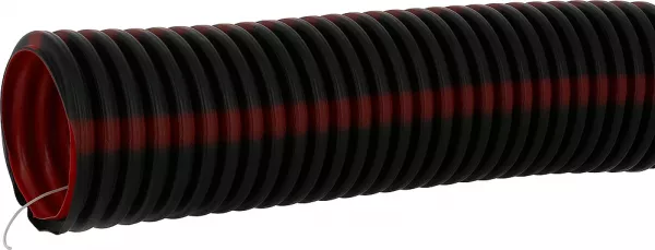 legrand-conduit tpc �75mm petite longueur - tire-fils courants forts -noir bandes rouges (01575)