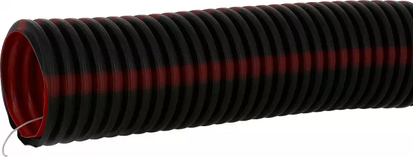 legrand-conduit tpc �90mm grande longueur + tire-fils courants forts -noir bandes rouges (01690)