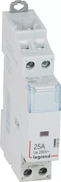 legrand-contacteur de puissance bobine 230v~ - 2p - 250v~~ - 25 a - 2 f - 1 module (412523)