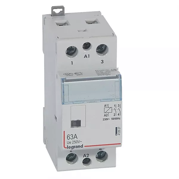 legrand-contacteur de puissance bobine 230v~ - 2p - 250v~~ - 63a - 2 f - 2 modules (412527)