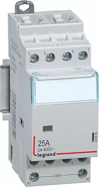 legrand-contacteur de puissance bobine 230v~ - 4p - 400v~~ - 25 a - 4f - 2 modules (412535)